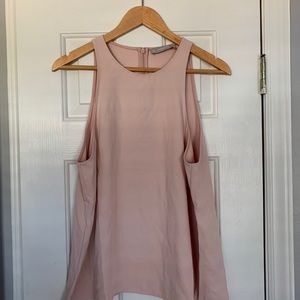 Everlane sleeveless blouse, size 12 blush pink
